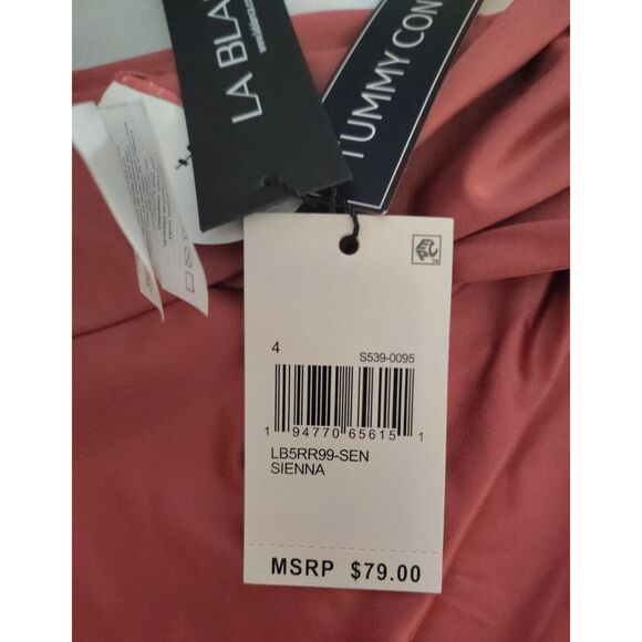 NWT LA BLANCA Earth Goddess Mid-Waist Twist Front Bikini Bottom Size 4 Sienna - Picture 5 of 8